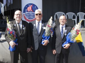 Heiðraðir á Sjómannadaginn 2019: Kristján S Birgisson, Elís Heiðar Ragnarsson og Guðjón Ármann Einarsson