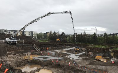 Hjúkrunarheimili við Sléttuveg – fyrsta steypa