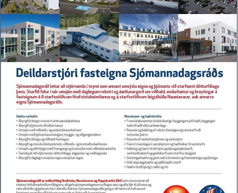 Sjómanadagsráð auglýsir eftir deildarstjóra fasteigna