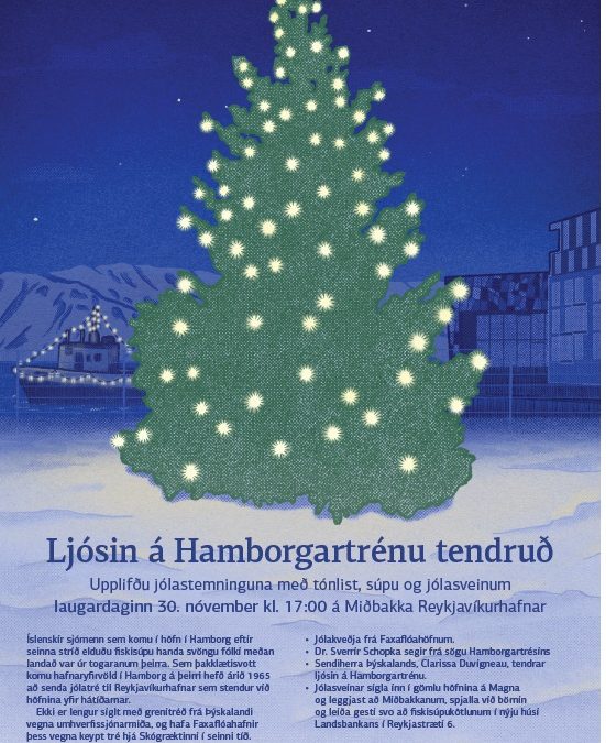 Ljósin á Hamborgartrénu tendruð